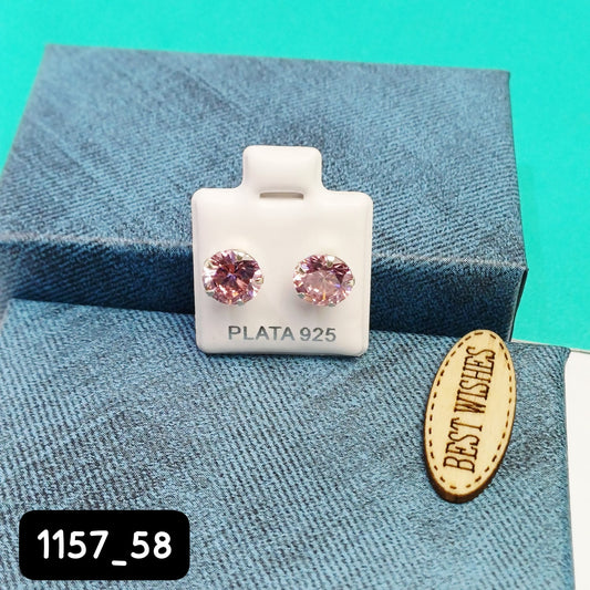 Arete de Broquel rosado
