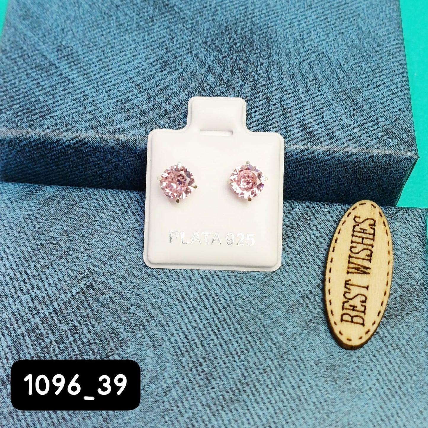 Arete de Broquel rosado