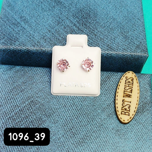 Arete de Broquel rosado