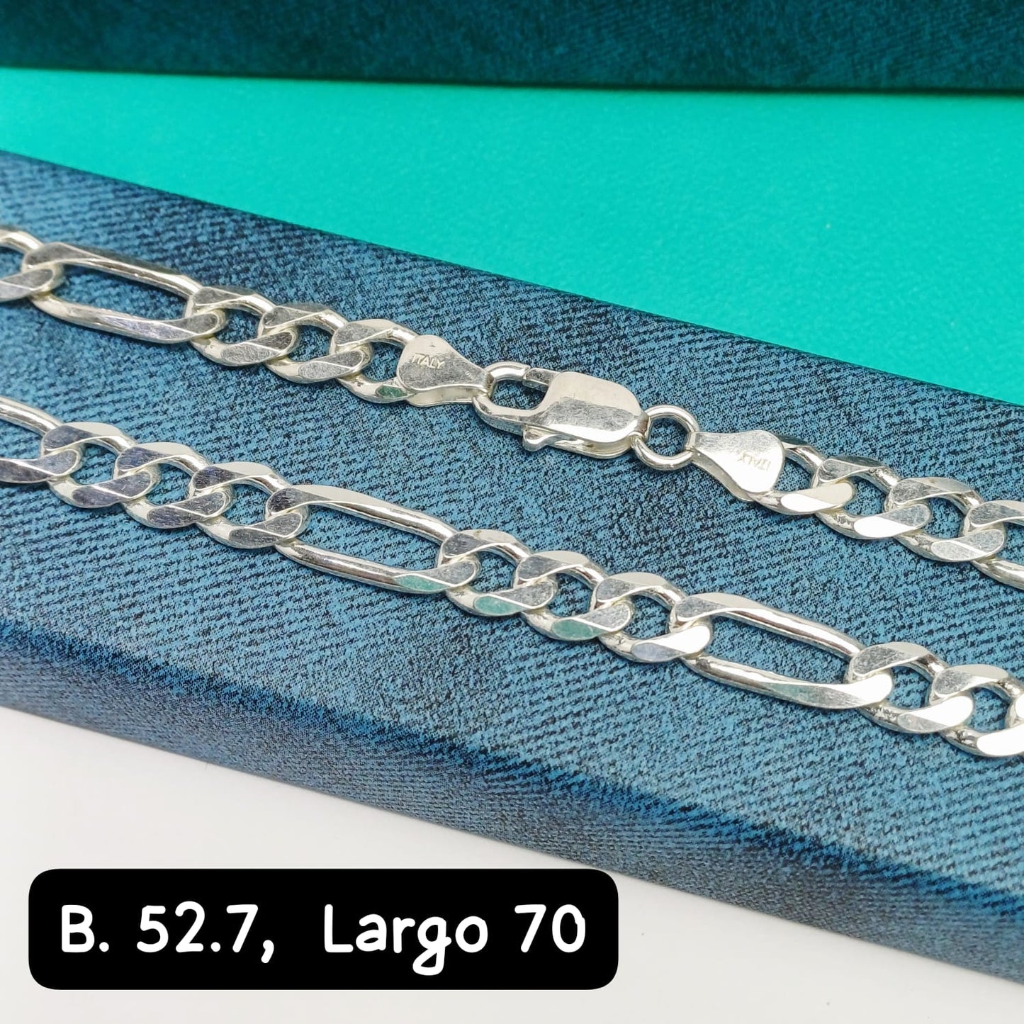 Cadena eslabón figaro | 70 cm - 7 mm