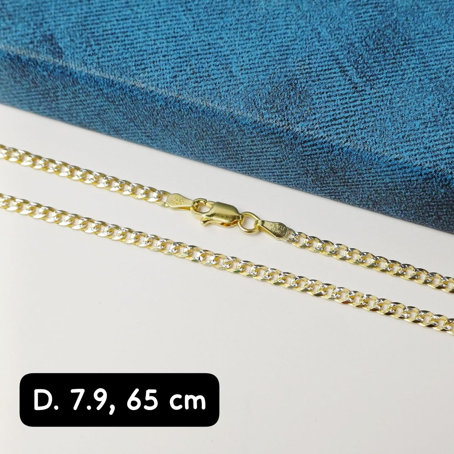 Cadena eslabón Martillado| 65 cm - 3 mm