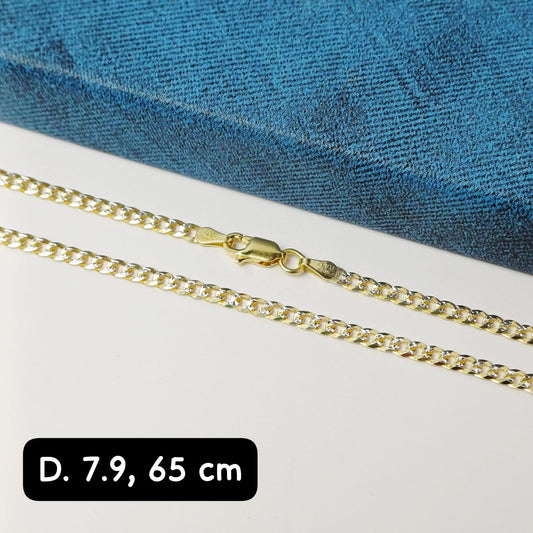 Cadena eslabón Martillado| 65 cm - 3 mm