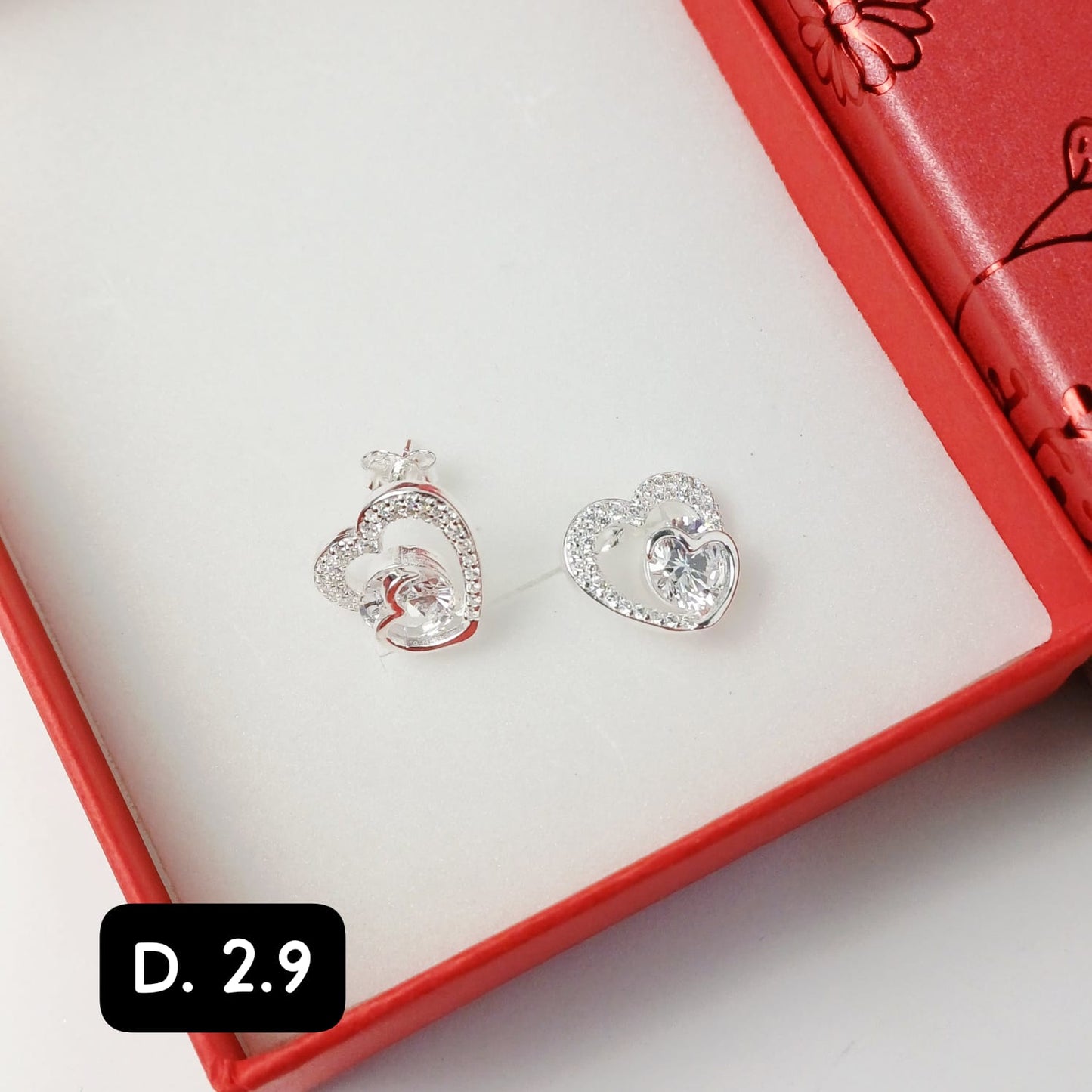 Arete pegado de corazón