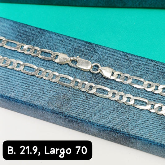 Cadena eslabón figaro | 70 cm - 6 mm
