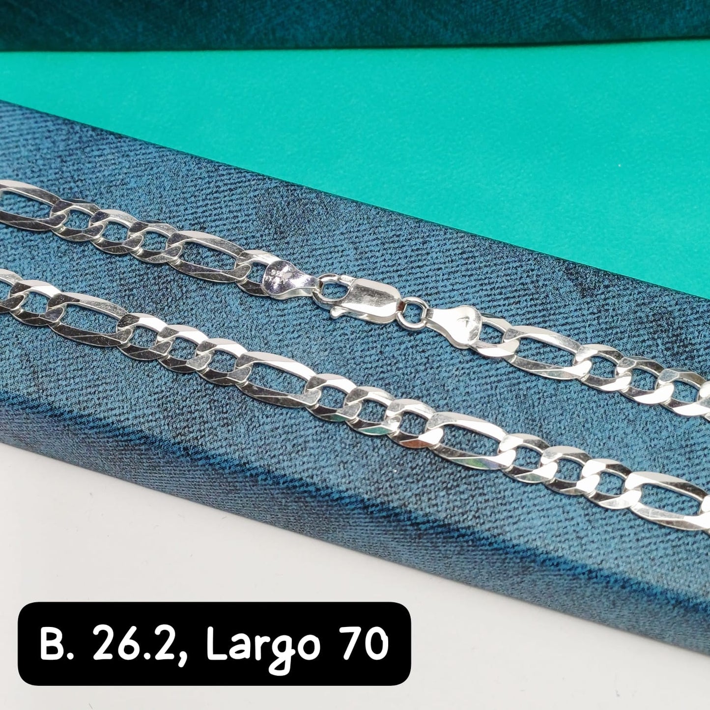 Cadena eslabón figaro| 70 cm - 7 mm