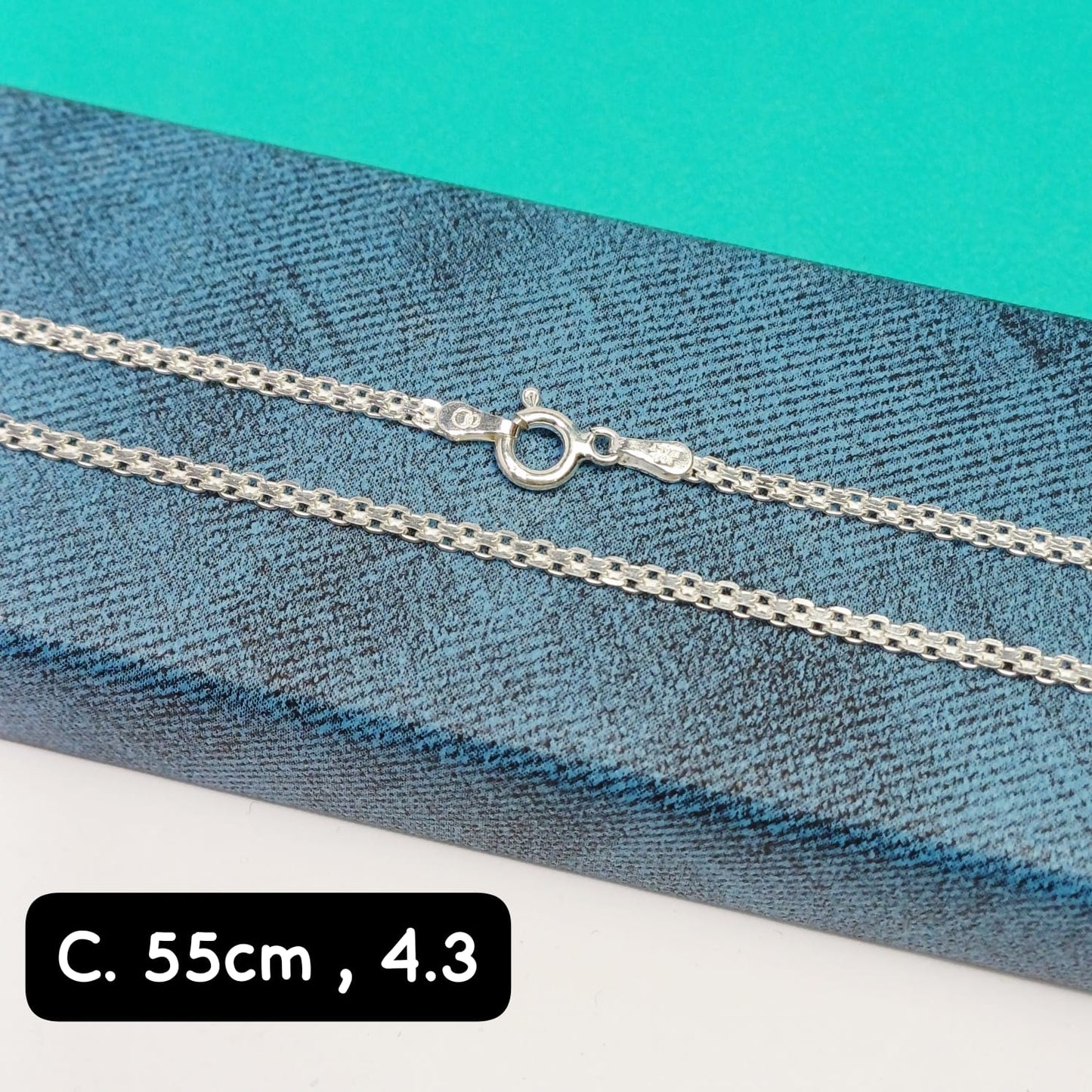 Cadena eslabón bismark| 55 cm - 2 mm