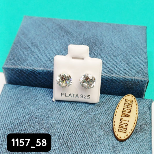 Arete de Broquel blanco