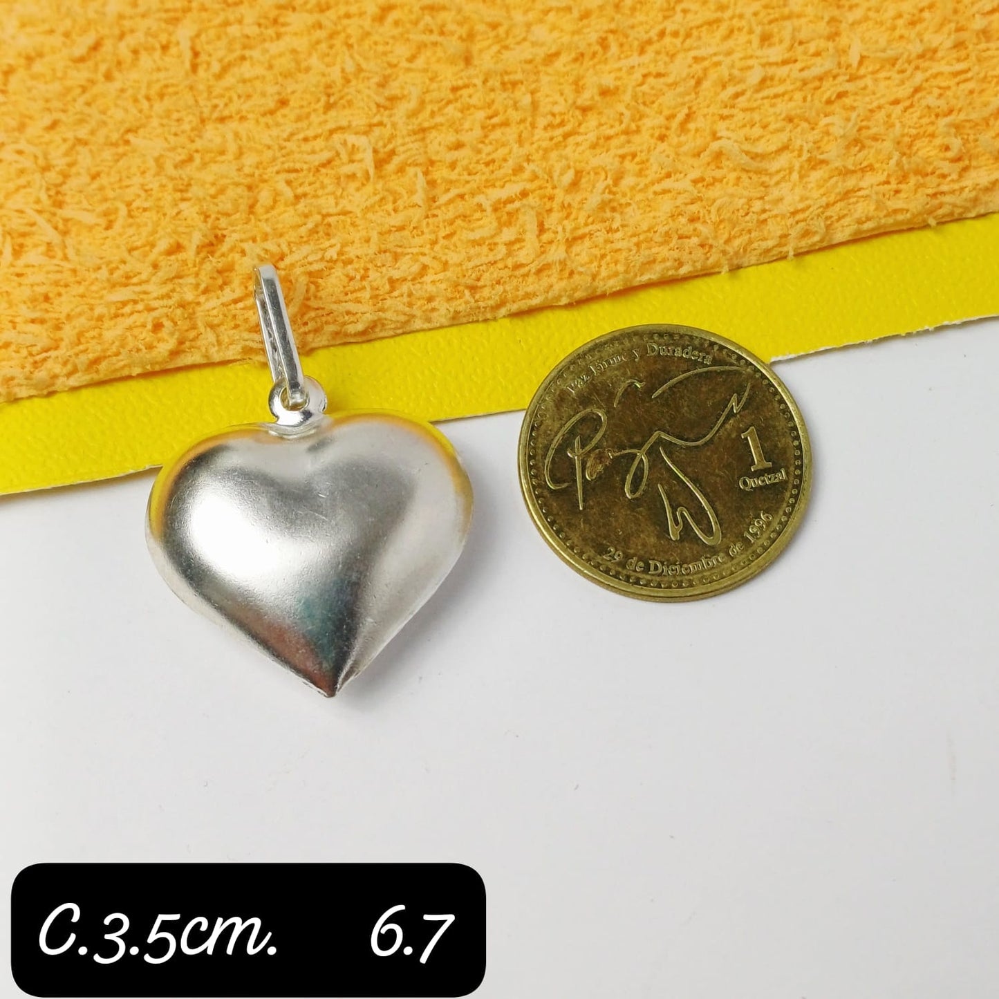 Dije de corazon liso