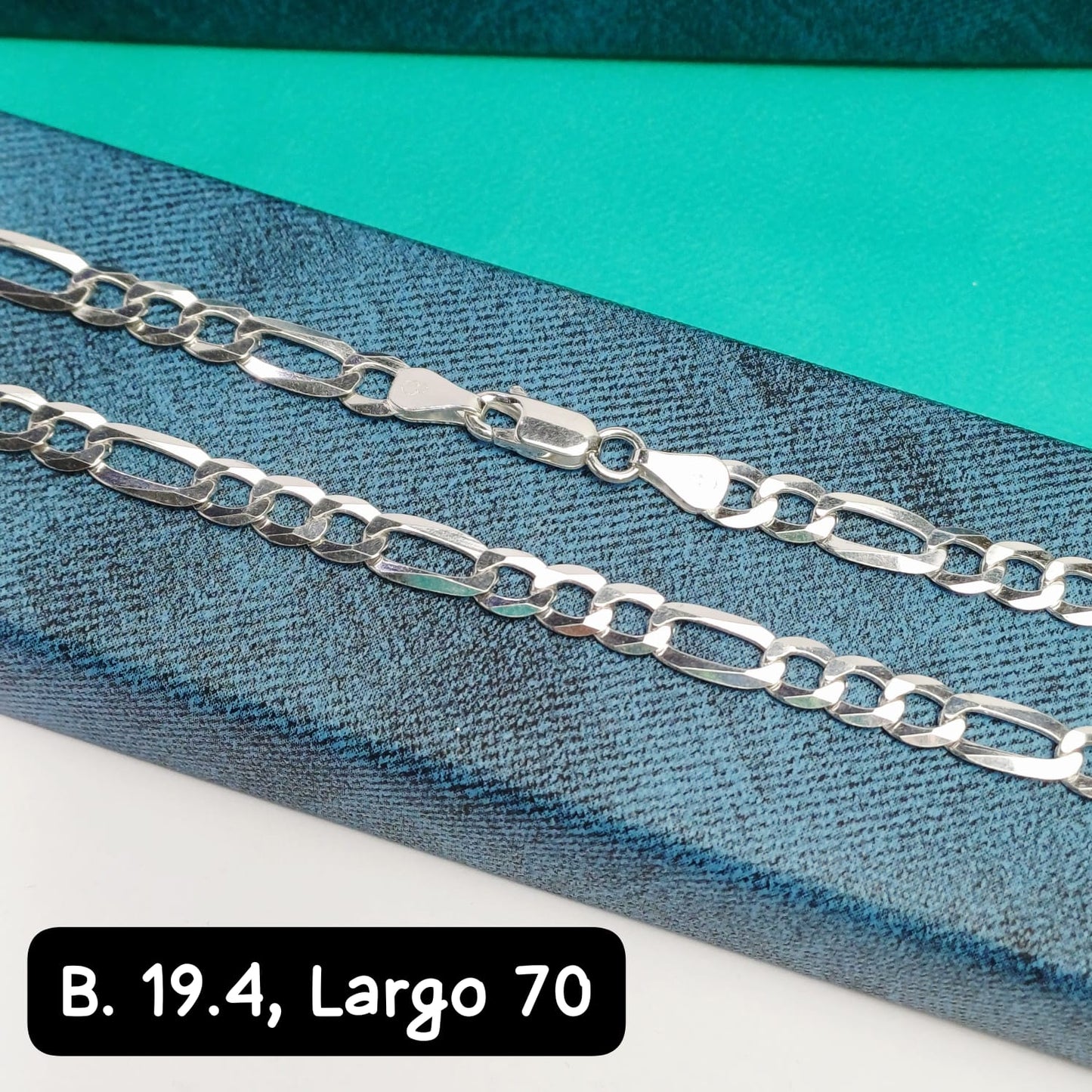 Cadena eslabón figaro| 70 cm - 6 mm