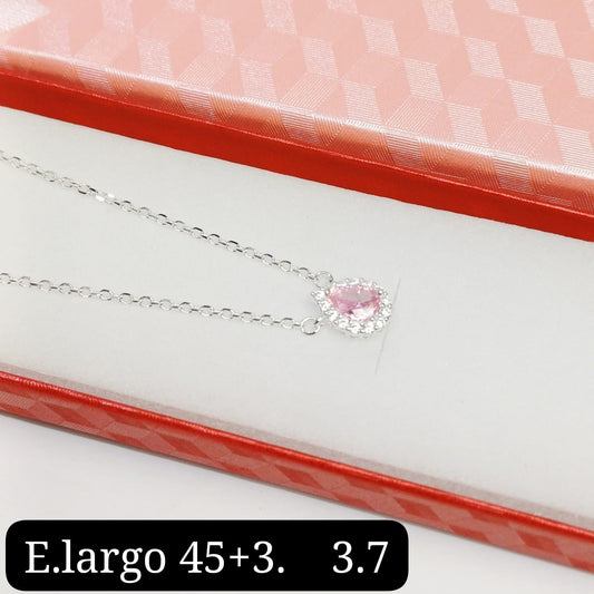 Gargantilla de gota rosado