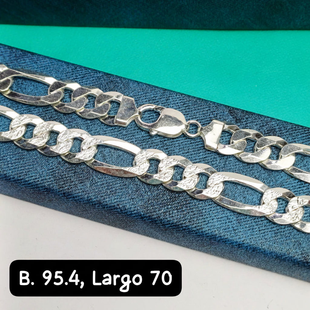 Cadena eslabón figaro| 70 cm - 12 mm