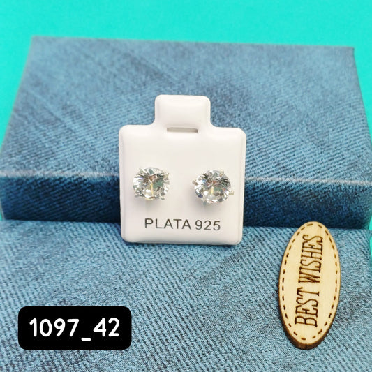 Arete de Broquel blanco