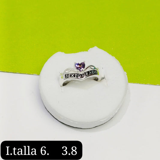Anillo de graduación 6to grado