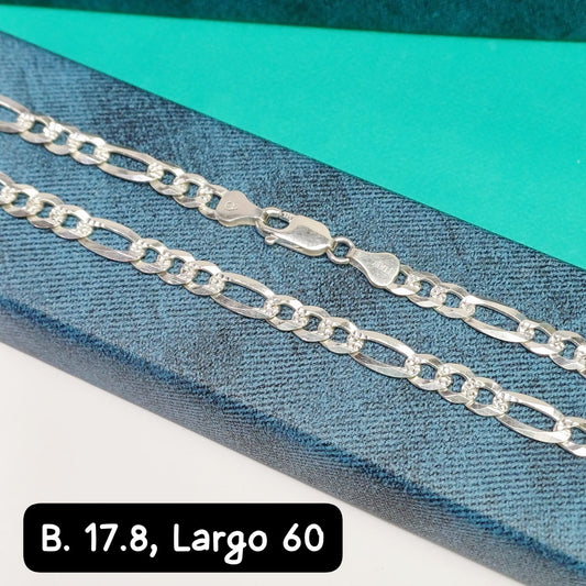 Cadena eslabón figaro | 60 cm - 6 mm