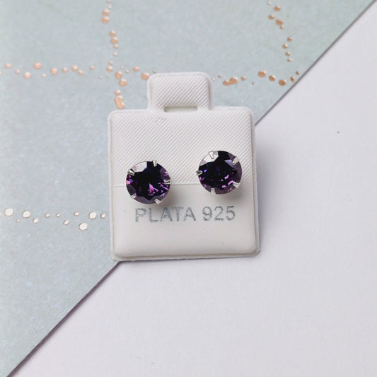 P1055_41 - aretes de broquel zirconia morada.