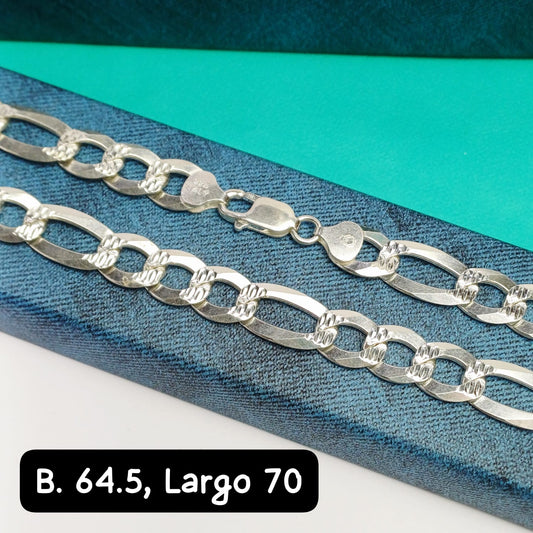 Cadena eslabón figaro | 70 cm - 10 mm