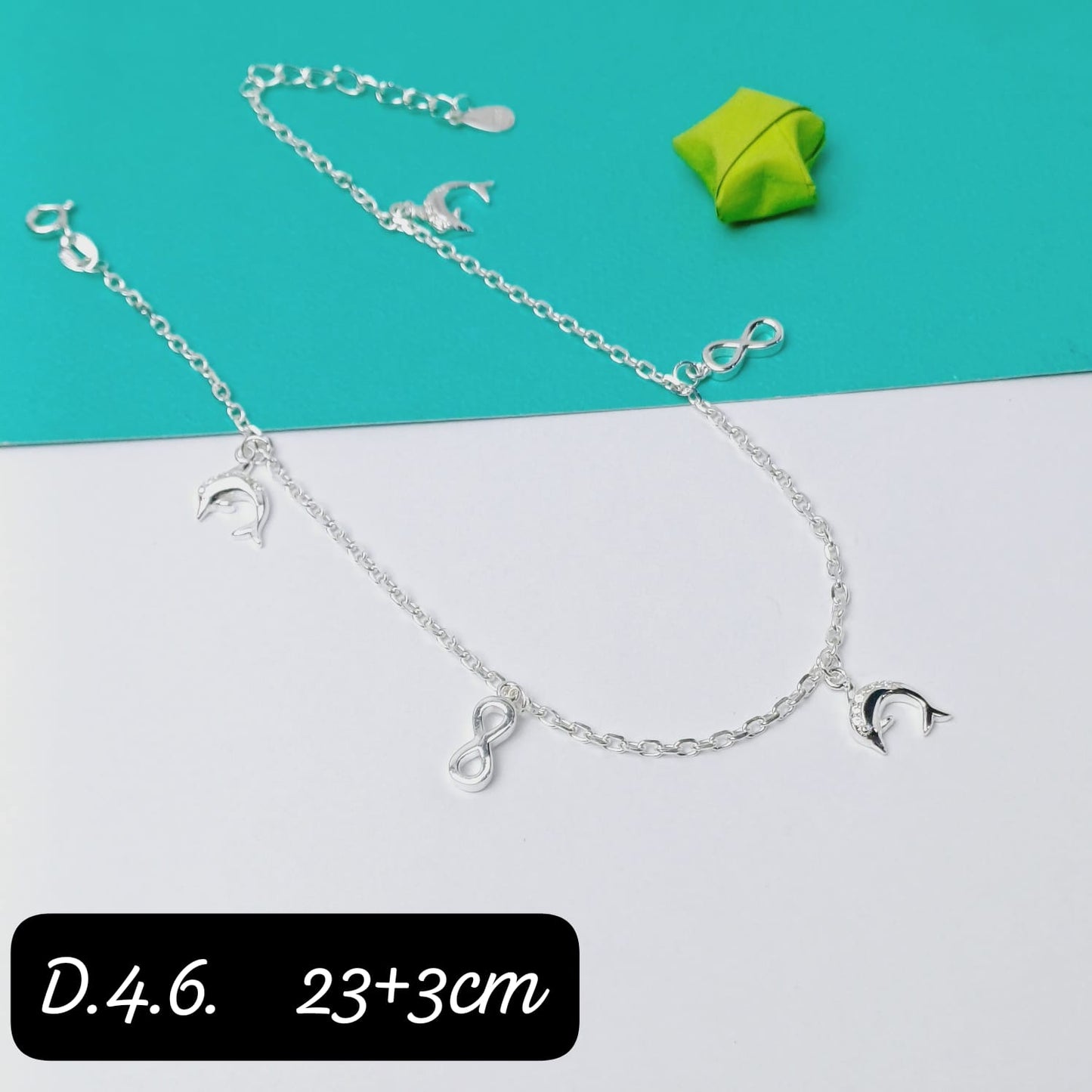 Tobillera de  delfin y infinito