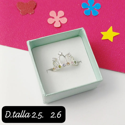 Anillo de niña  de corona |2.5US