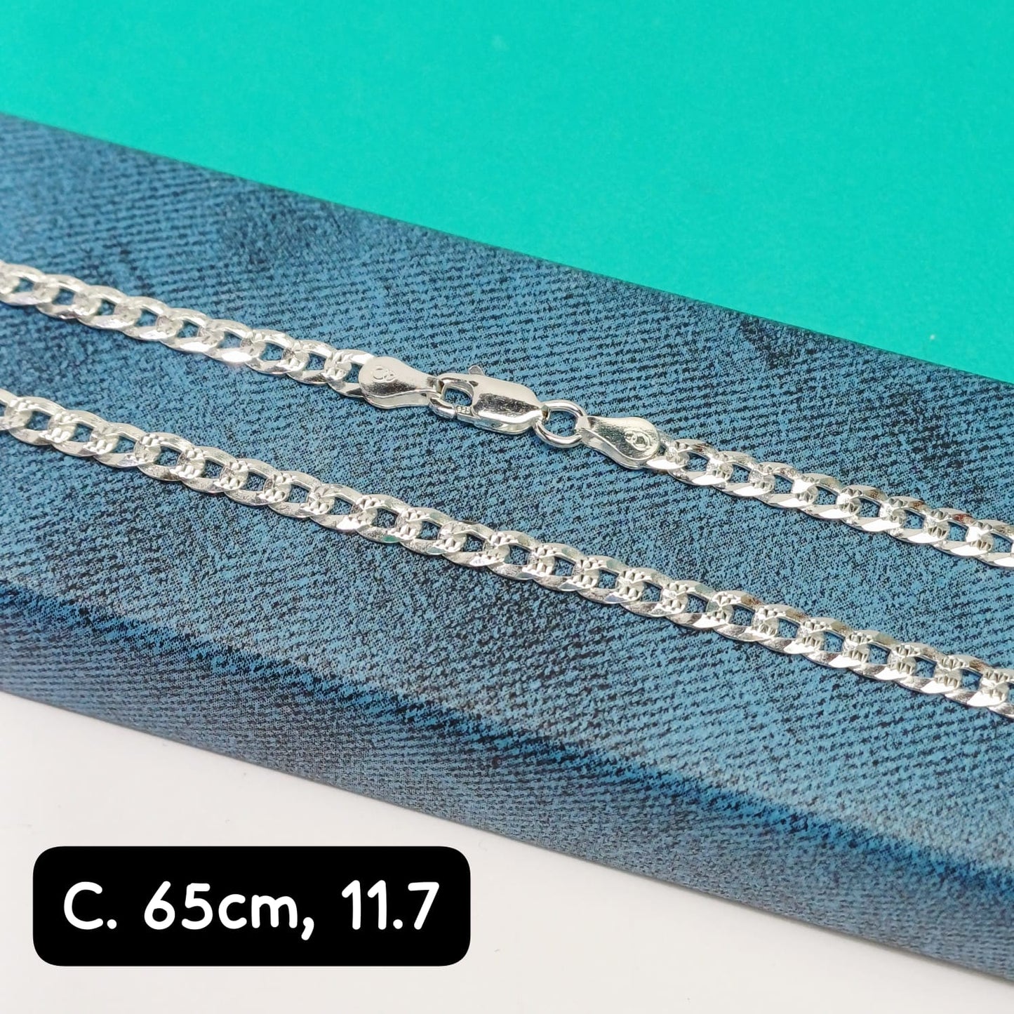 Cadena eslabón martillado| 65 cm - 4 mm