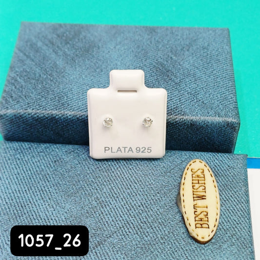 Arete de Broquel blanco
