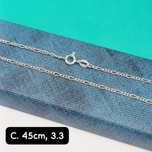 Cadena eslabón Figaro | 45 cm -  1 mm