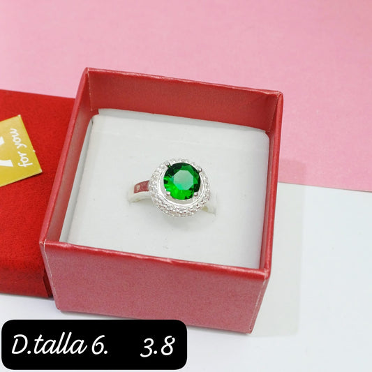 Anillo casual verde | 6 US