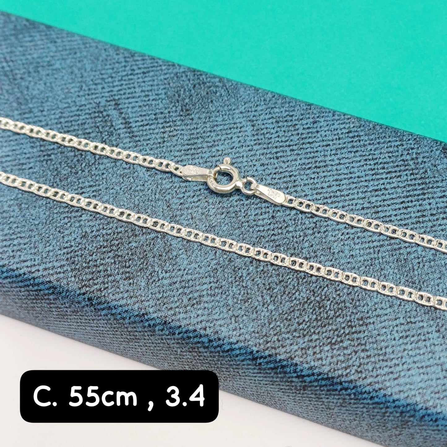 Cadena eslabón Valentino | 55 cm - 1 mm