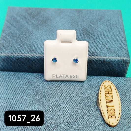 Arete de Broquel azul