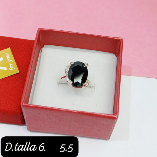 Anillo ovalado  negro | 6 US