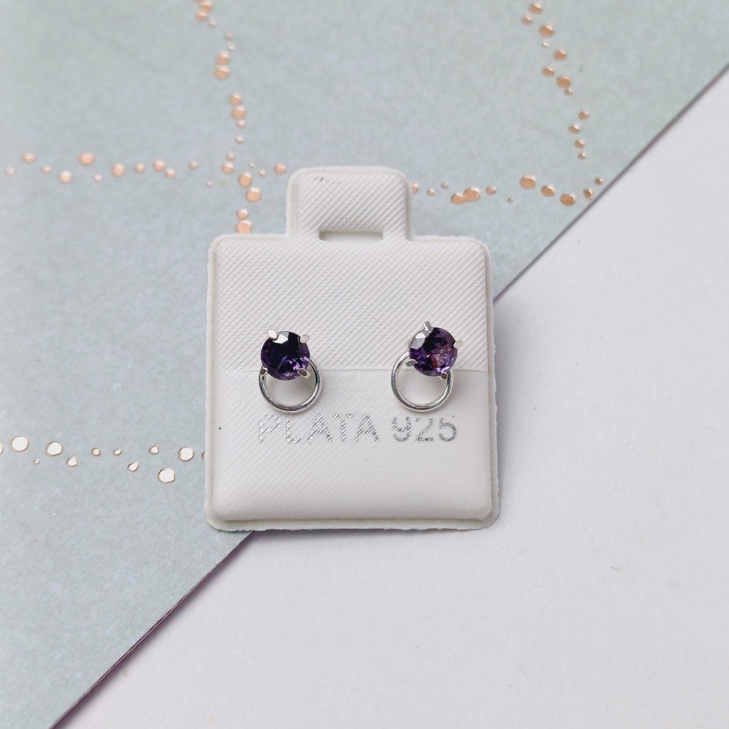 P1089_26 - aretes de broquel zirconia lila.