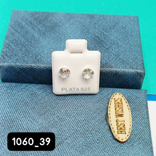 Arete de Broquel blanco