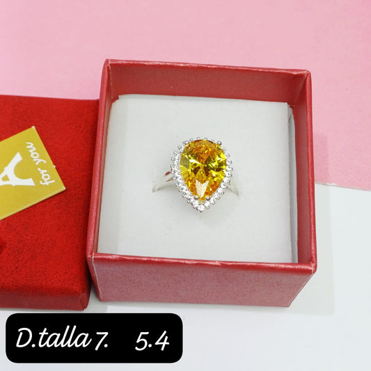 Anillo de gota amarillo  | 7 US
