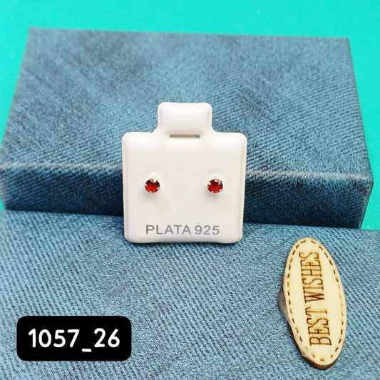Arete de Broquel rojo