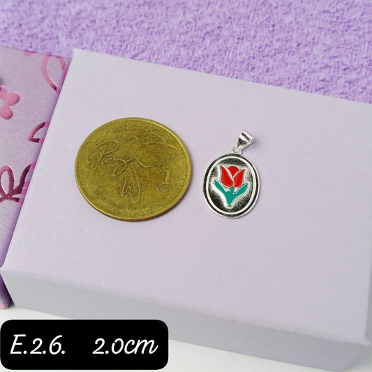 Dije de medalla de tulipán