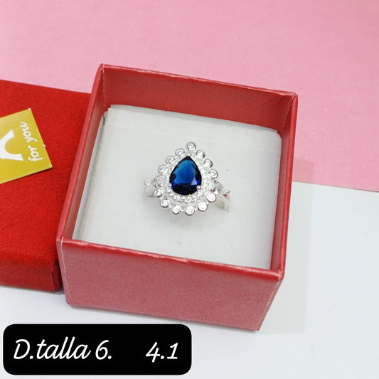 Anillo de gota  azul  | 6 US