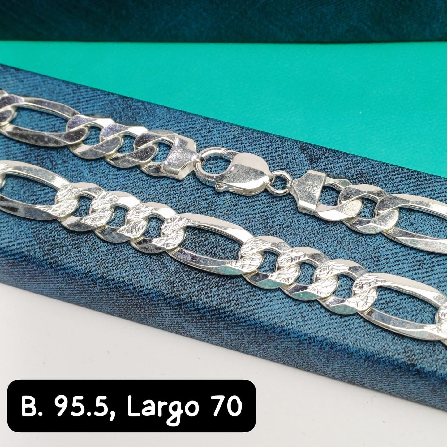 Cadena eslabón figaro| 70 cm - 12 mm