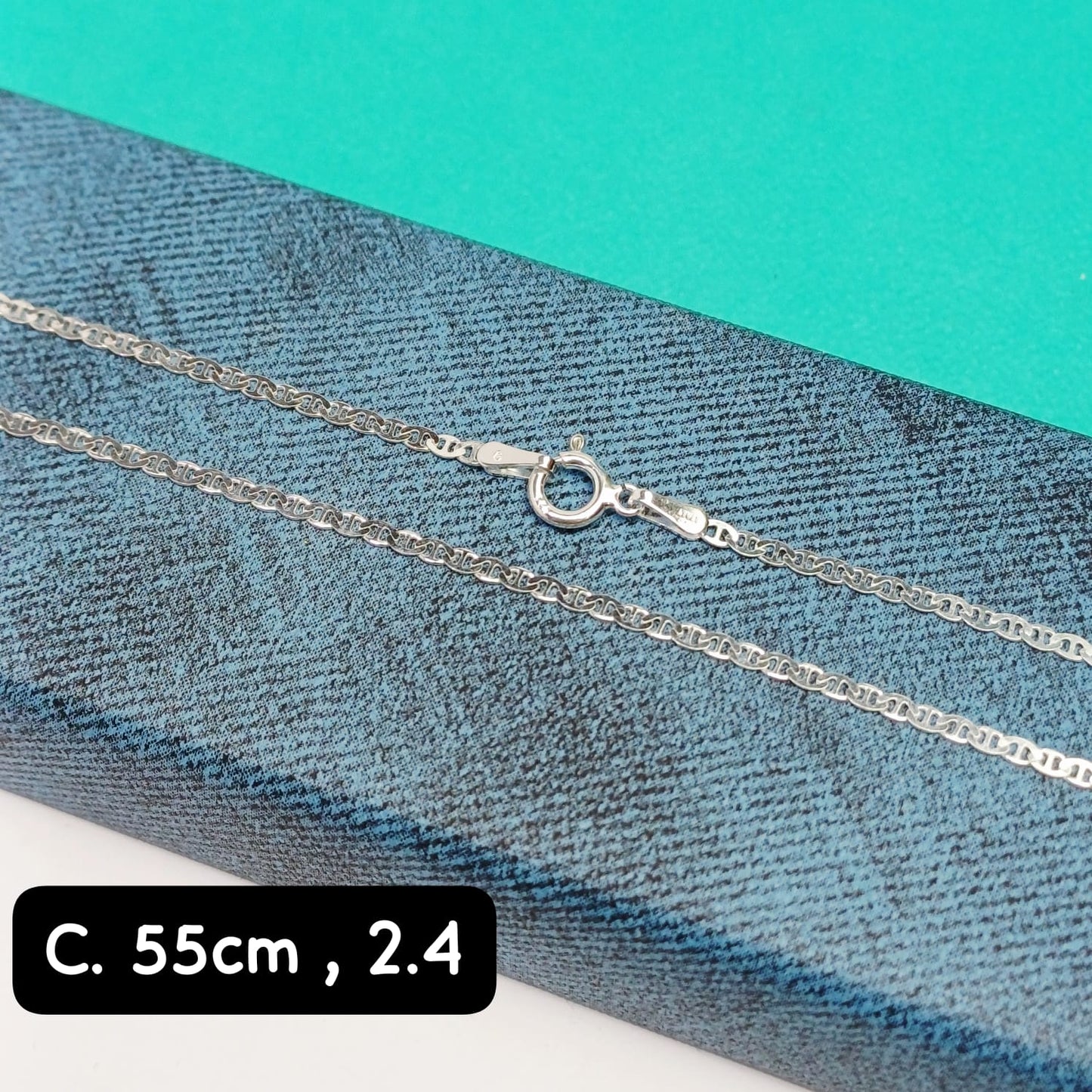 Cadena eslabón Valentino | 55 cm - 1 mm