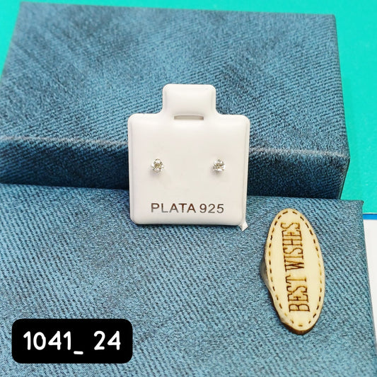 Arete de Broquel blanco
