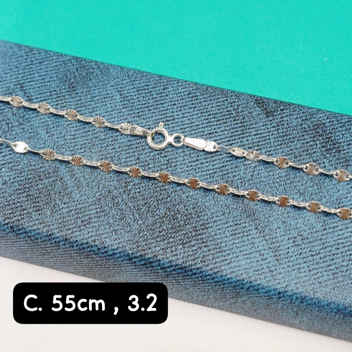 Cadena eslabón Valentino| 55 cm - 2 mm