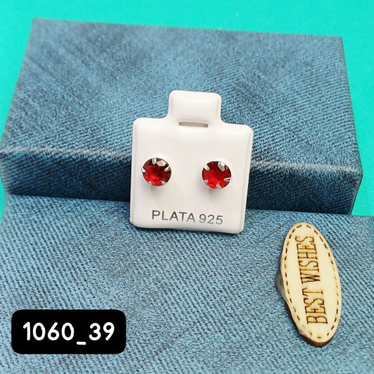 Arete de Broquel rojo