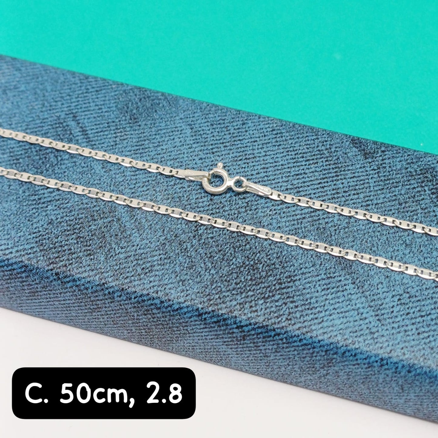 Cadena eslabón Valentino | 50 cm - 1 mm