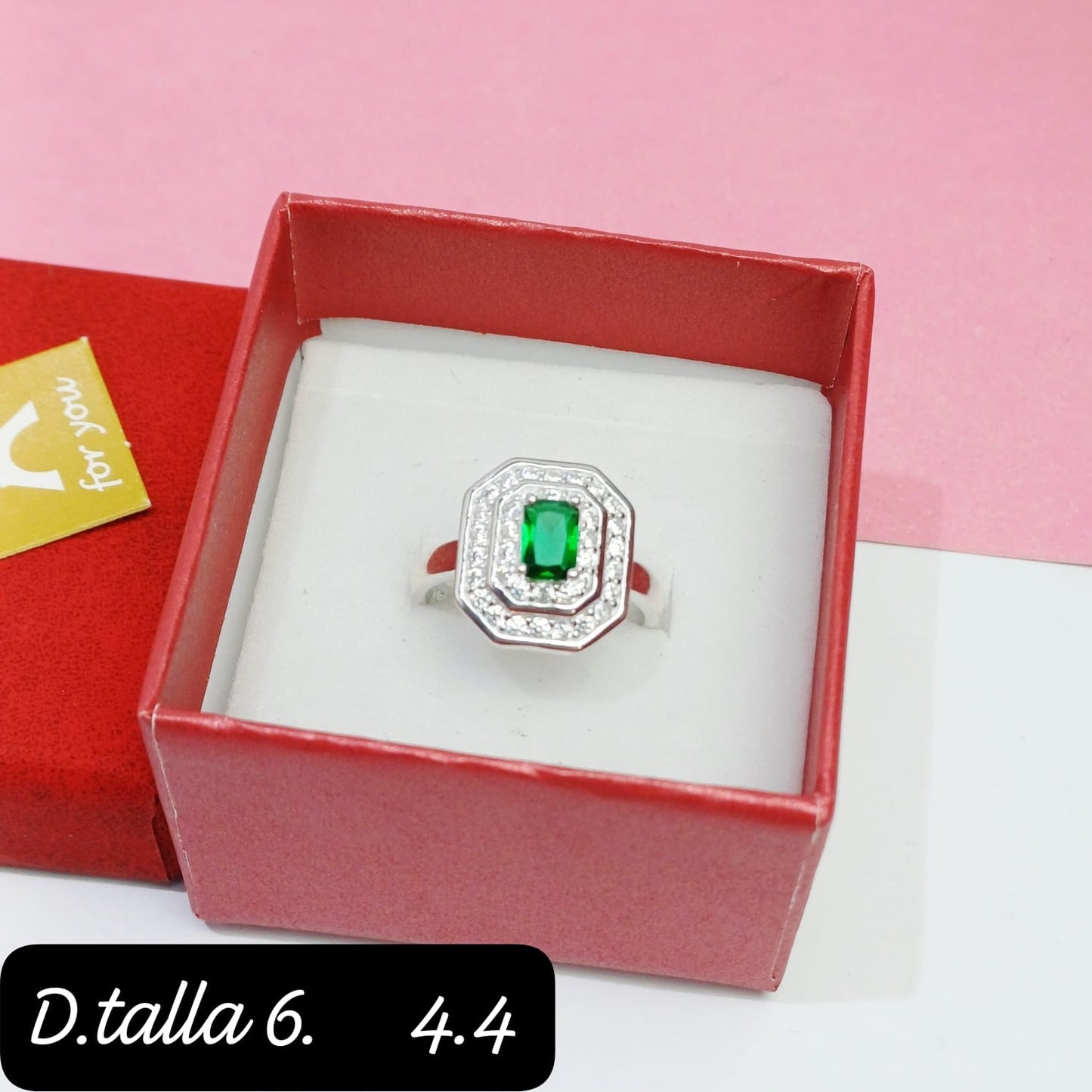 Anillo casual verde | 6 US
