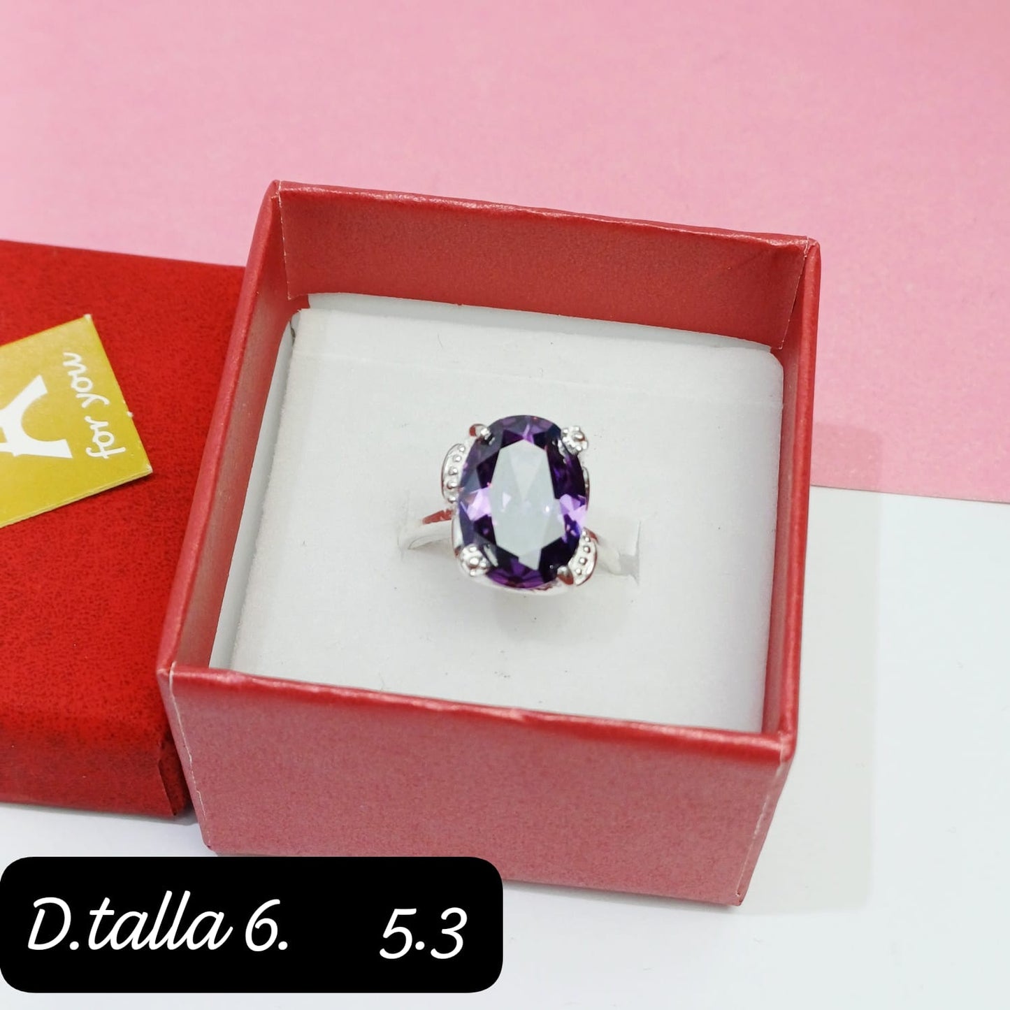 Anillo casual morado | 6 US