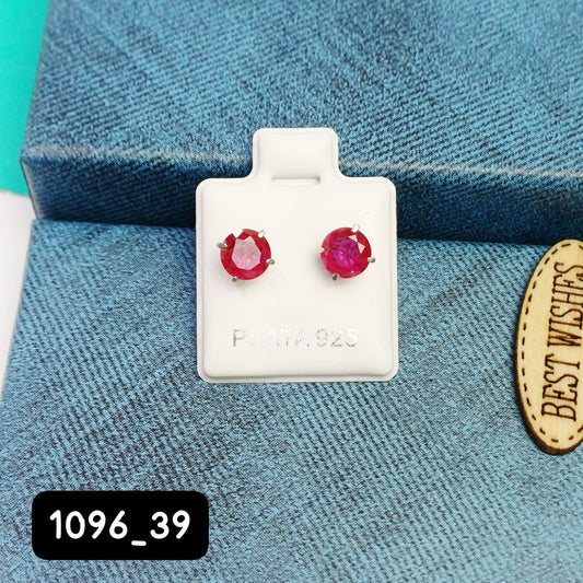 Arete de Broquel fucsia