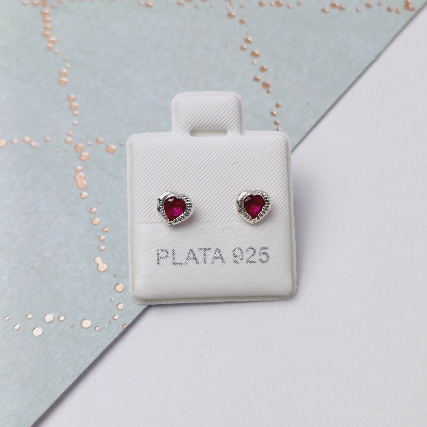 P1002_30 - aretes de broquel zirconia fucsia .