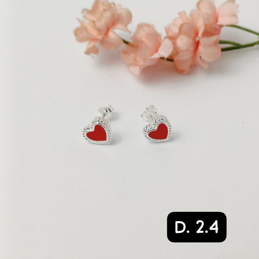 Arete pegado de corazón