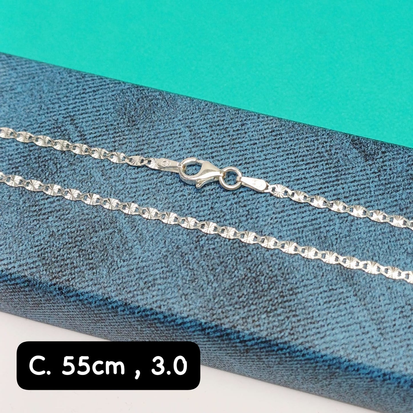 Cadena eslabón Valentino| 55 cm - 2 mm